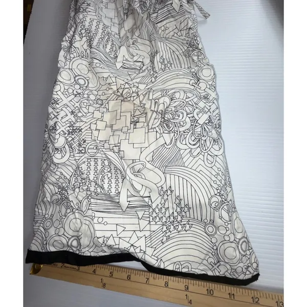 Trilogy Powder Room Women Ski Snowboard Pants L White Black Print 20K Waterproof - Image 3