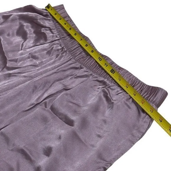 Soft Surroundings Lavender Satin Pocket Drawstring Pants Career Comfort Chic L - Image 7