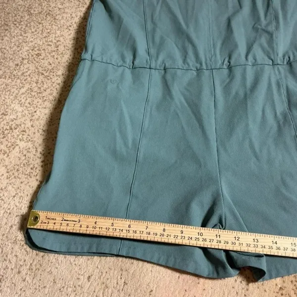 Lululemon Stretch Rib Pocketed Romper Womens 6 LW1CSYS Gorpcore Zip Drawstring - Image 6