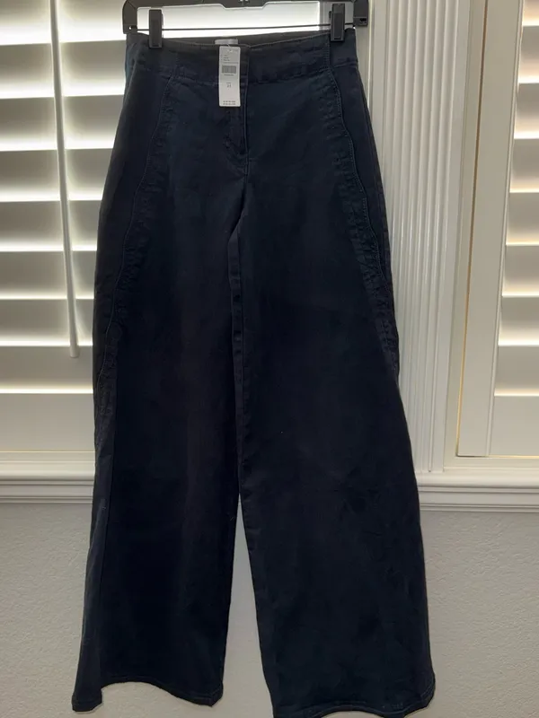 Anthropologie Maeve Scallop Wide-Leg Pants Size 24 Black - Image 7
