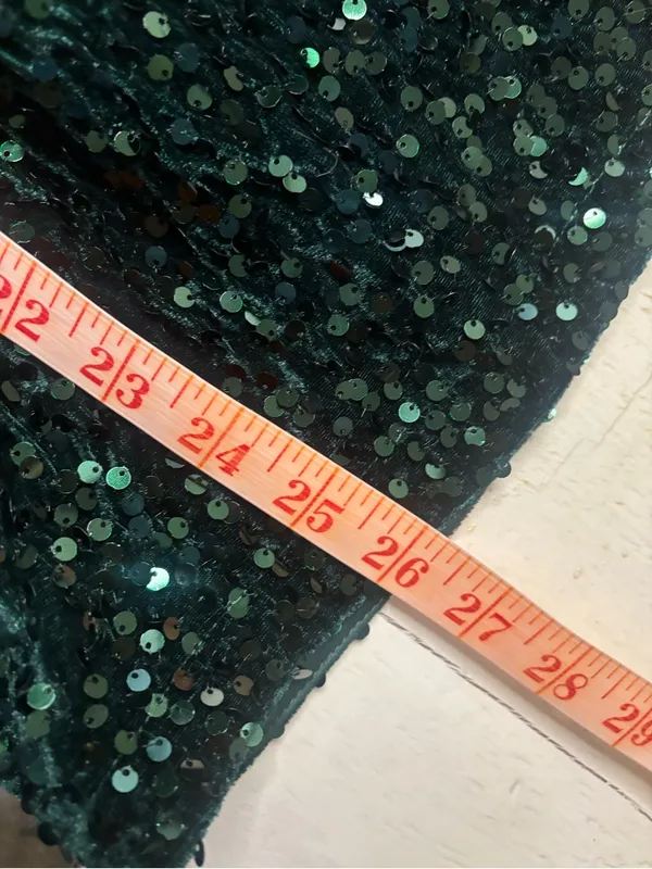Lulus All Aglitter Emerald Green Sequin Off the Shoulder Mini Dress Size Medium - Image 5