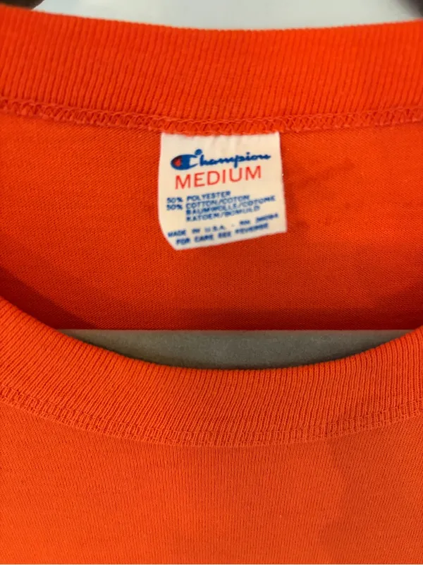 vintage orange Denver Broncos t-shirt classic retro helmet graphic size Medium - Image 2