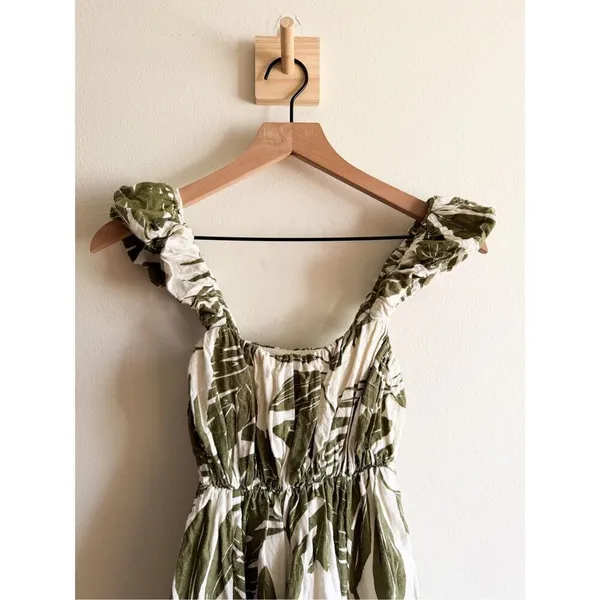 Abercrombie & Fitch Linen Puff Strap Babydoll Mini Dress Size XS - Image 3