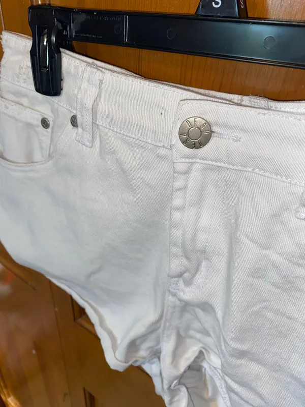 DESU Low Rise Miley Micro Denim Shorts White Size 6 - Image 4