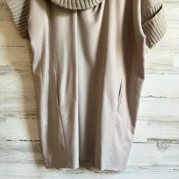 Zara‎ Lagenlook Boho Wool Tunic Mini Dress Knit Neck Straight Silhouette Large - Image 4