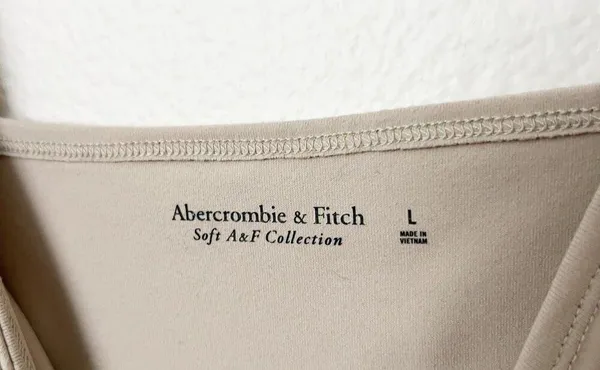 [Abercrombie & Fitch] Nude Light Taupe Soft Sweetheart Crop Tank Top Sz Large L - Image 10