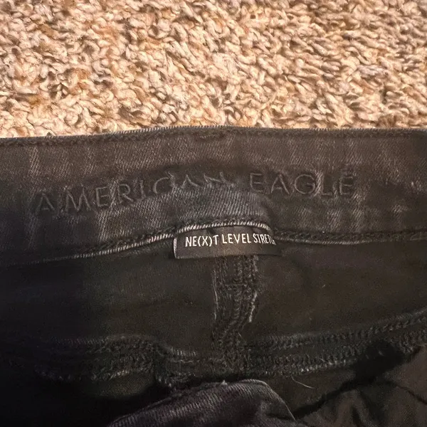 American Eagle Women's Black Wash‎ Next Level Stretch Legging Jeans - Image 2