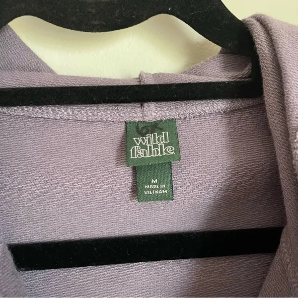 Wild Fable Purple‎ Cropped Hoodie - Image 3