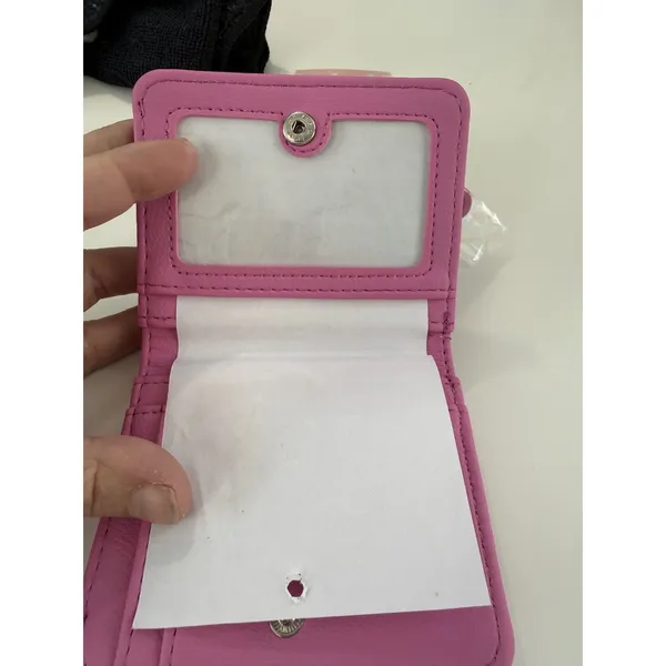 Luv Betsey Pink Quilted‎ Heart Bifold Wallet Y2K Glam LBMONEY Compact NWT - Image 4