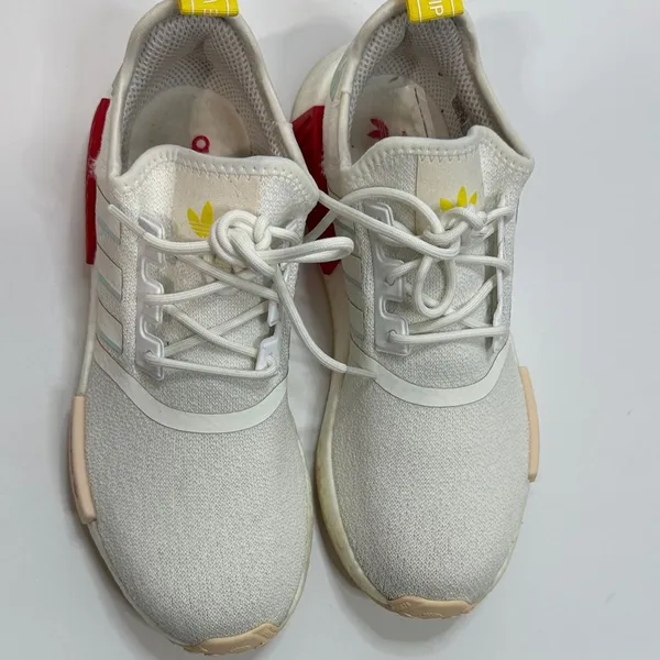 adidas NMD_R1 Withe with red and yellow - Image 3