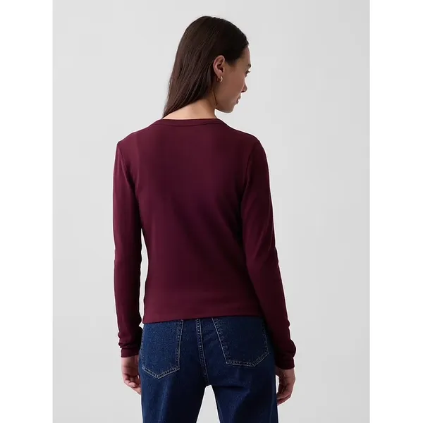 Gap Modern Crewneck Cardigan Burgundy Maroon Slim Fit Small NWOT - Image 2