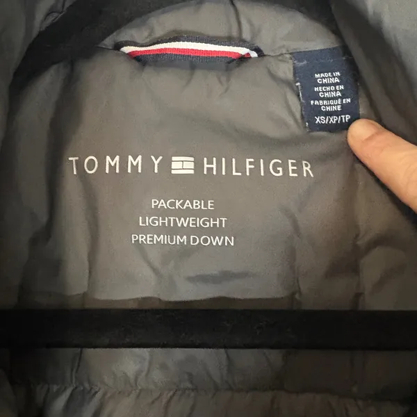 Tommy Hilfiger Packable‎ Lightweight Premium Down Puffer Jacket Womens XS Gray - Image 6