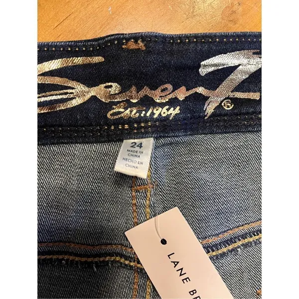 Seven7 Limited Edition Premium Denim Women's Size 24 Dark Wash Blue Jeans nwt (2 - Image 7