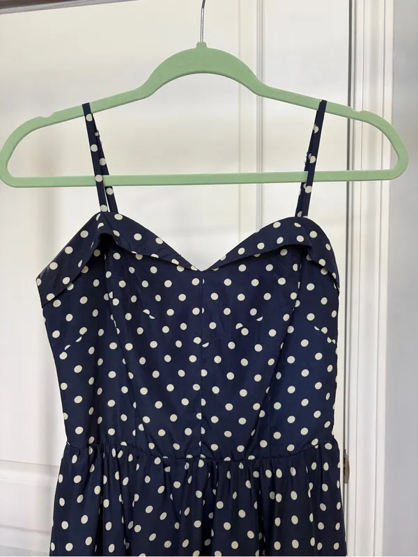 Pixley Navy Blue Polka Dot Sundress - Image 2