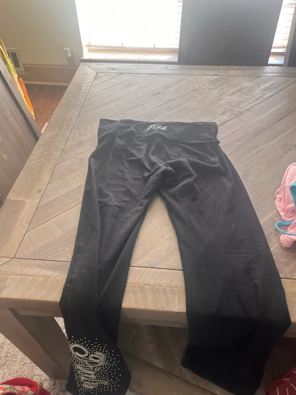 PINK Victoria's Secret Fold Over Leggings Bling - Image 4