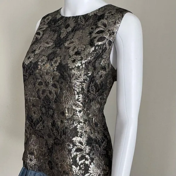 DKNY Metallic Damask Top Size 12 - Image 4