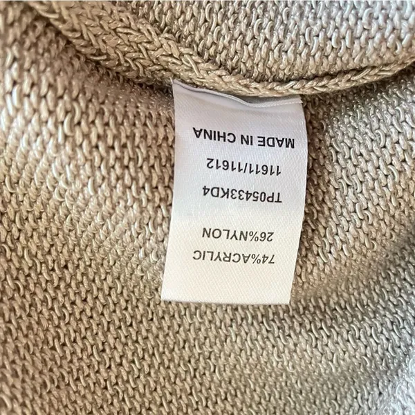 Meshki Carlota Collared Knit Cropped Jumper Sweater in Taupe Size Medium - Image 5
