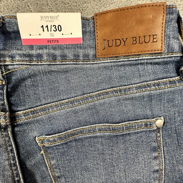 Judy Blue High Waist Petite Tummy Control Flare Jeans 11/30 Retro Hippie New - Image 11