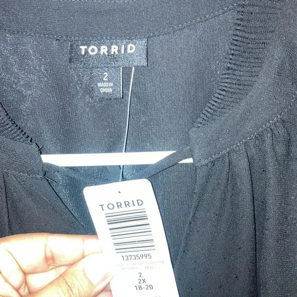 Torrid Black Chiffon Tank Sleeveless Womens Plus Size 2X NEW #734 - Image 9