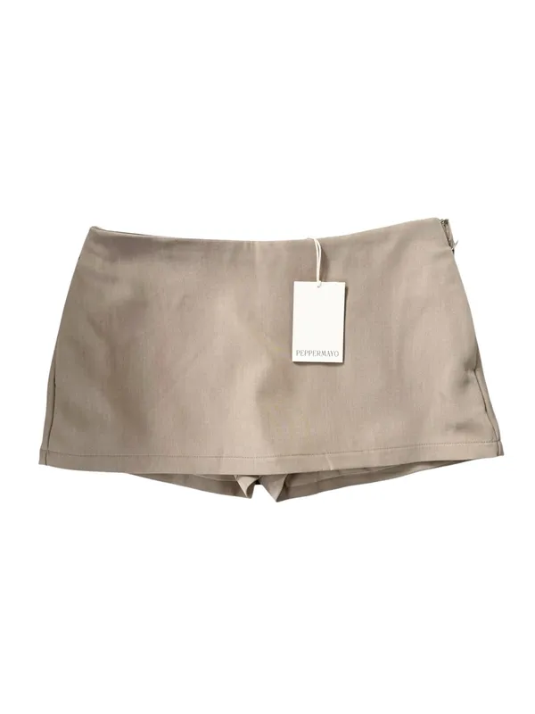 NWT Peppermayo Mirna Micro Skort Low Rise Skort in Taupe Marle Size 6 - Image 5