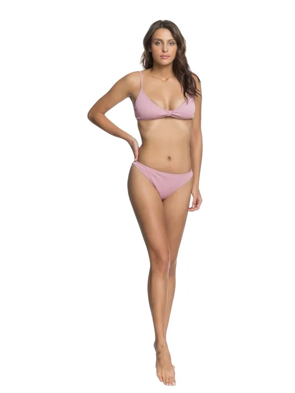 new Roxy ☀︎︎ Stay Golden Textured Ruched Mini Bikini Bottom ☀︎︎Lilac Pink ☀︎︎ S - Image 2