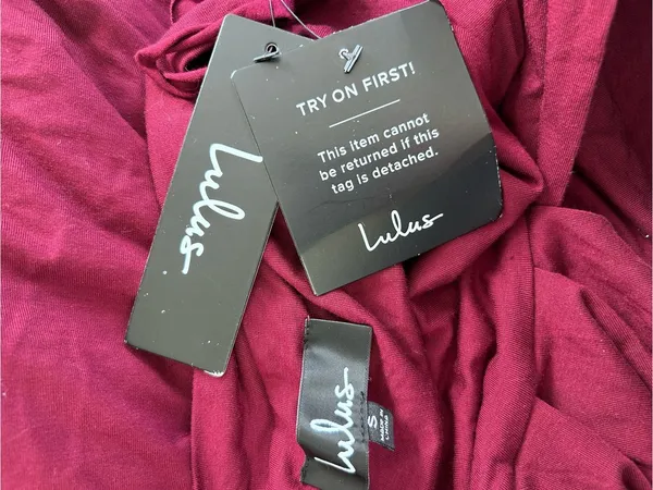 NWT Lulus Burgundy Tricks of the Trade Taupe Convertible Maxi Dress Size Small - Image 8