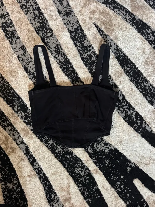 Garage Black Soft Corset Top - Image 2