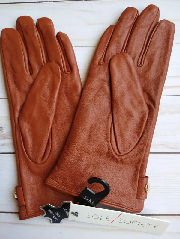 Sole Society Leather Gloves with Studs NWT - Image 2