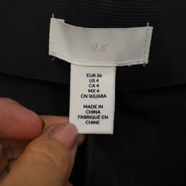 HM Womens Ankle Dress Pants Charcoal Gray Slim Tapered Size 4 - Image 2