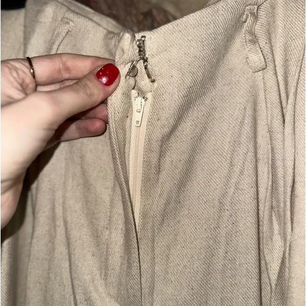 Commense Solid Suit Straight Leg Pants size medium Tan - Image 6