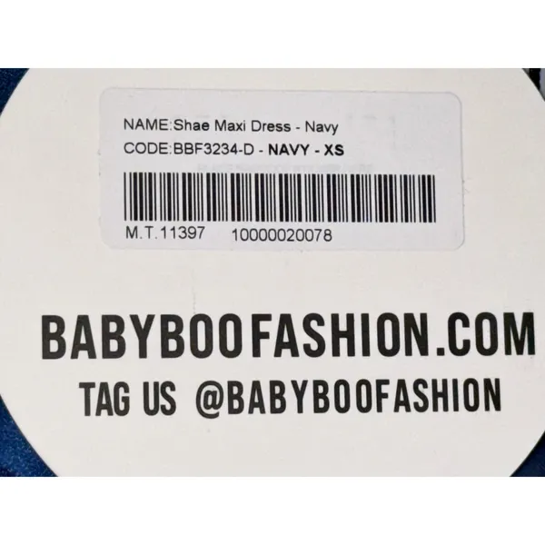 NWT Babyboo Shae Navy Blue Satin Corset Lace Up Back Maxi Dress Womens Size XS - Image 14
