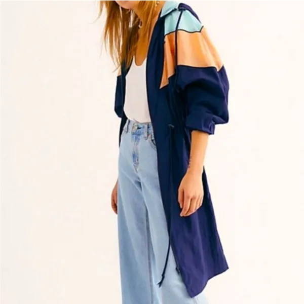 Free People Color Block Windbreaker Jacket - Image 4