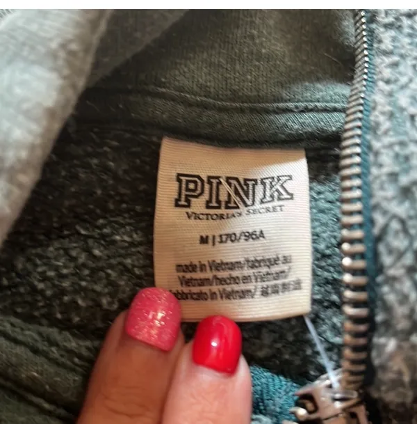 Victoria's Secret pink oversized medium half zip sweatshirt - Image 3