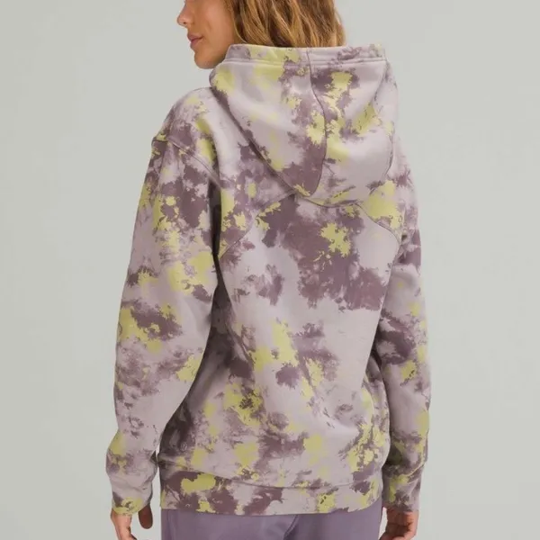 LULULEMON All Yours Hoodie Orbital Tie Dye Mauve Grey Multi‎ Size 12 - Image 2