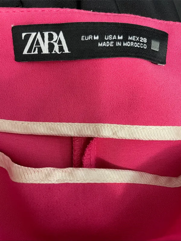 Zara Hot Pink High-Waist Tailored Shorts - Image 4