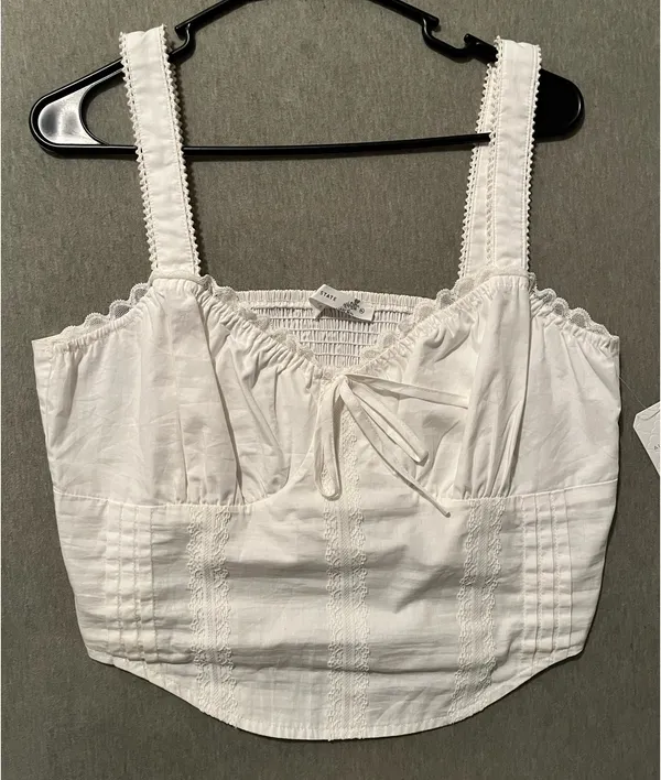 Altar'd State Crop Tank Top White - Image 3