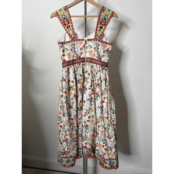 Alice + Olivia Portia Sweetheart Neck Floral Stretch Cotton Midi Dress - Image 5