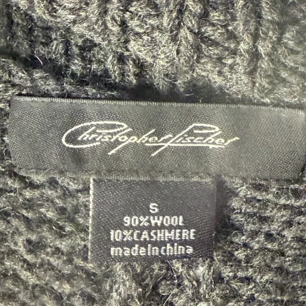 Christopher Fischer Charcoal Wool Cashmere Kimono‎ Cardigan Sweater Size S - Image 6