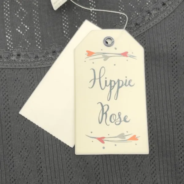 Hippie Rose Pointelle Knit Top Women Medium Stretch‎ Indie Sleaze Grunge Goth - Image 8