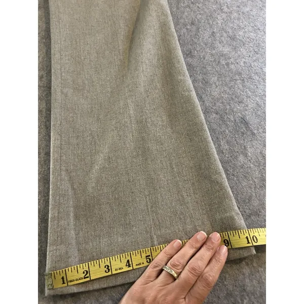 Banana Republic Martin Fit Wool Blend Wide Leg Gray Trouser Pant 8, Office - Image 11