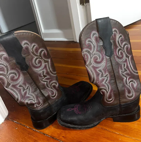 Ferrini Cowboy Boots Brown Size 7 - Image 2