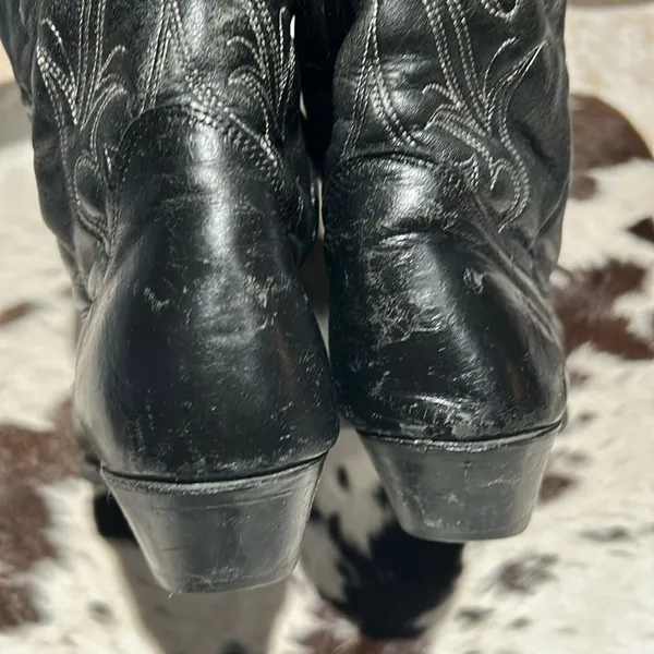 Vintage Real Leather Cowboy Boots Festival Rave‎ Burning Man B22 - Image 8