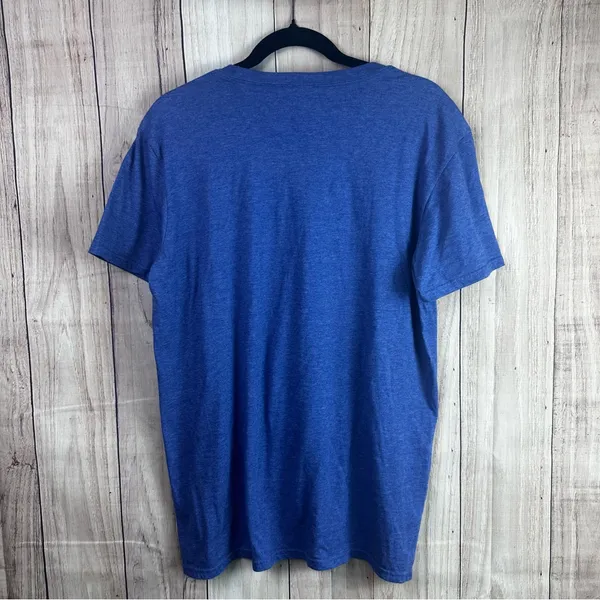 Simply Faithful Blue Tee with White Graphic “Off the Market” - Image 4