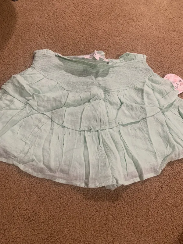Sage Green ruffled skirt - Image 2