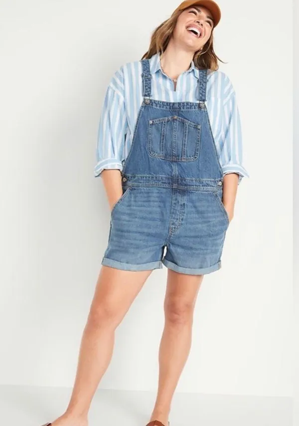 Old Navy Slouchy Straight short overalls - Image 8