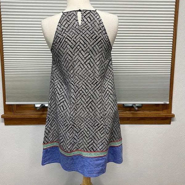 THML Black Patterned Colorful Embroidered Halter Neckline Mini Dress Size XS - Image 5