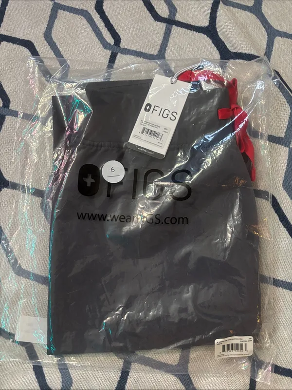 FIGS Livingston High-Rise Straight-Leg Scrub Pant Womens XS-P Charcoal NWT - Image 3