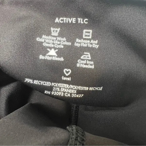 NIC+ZOE Active TLC Flare Leggings M Black Crossover Foldover Waist NWT - Image 6