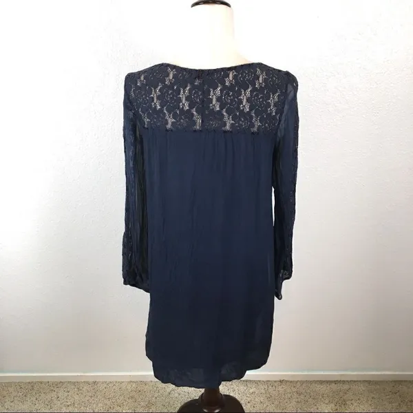 NWT Carla Conti navy silk & lace dress XS‎ - Image 5
