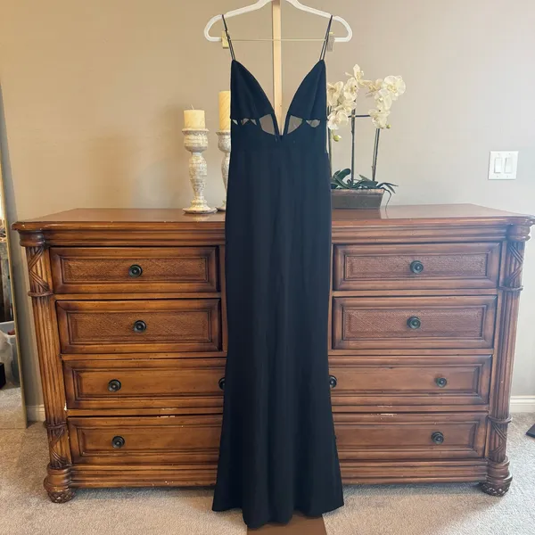 Nookie Sade Mesh Gown Black Size Medium $319 Retail - Image 2